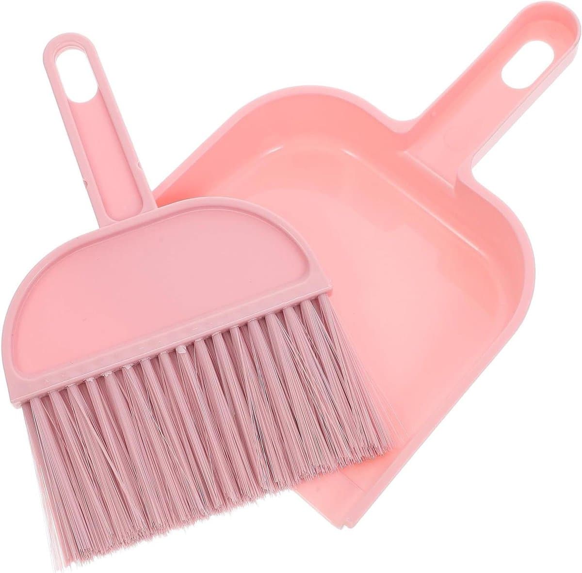 Kleine veegset - Handbezem veegschep - Snelle reiniging - Compact lichtgewicht - 20.5 cm - Roze — afbeelding 1