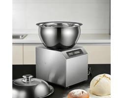 Elektrische Kneedmachine - Deegmixer Keukenmachine - Brood Bakken - Dubbele Spiraal Rotatie - 8 kg Kom - Zilver