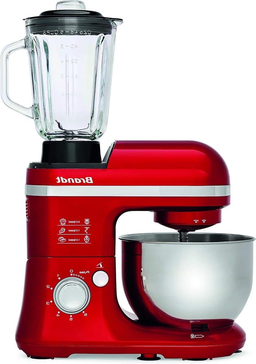 Keukenmachine - Mixer Robot - Recepten Bereiden - 6 Snelheden Pulse - 4L Kom - Rood — afbeelding 1
