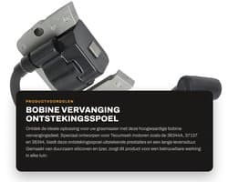 Dailygoods- Bobine Vervanging Deel - Geschikt voor Tecumseh 36344A/37137 - Hoogwaardig Siliconen/IJzer - Eenvoudige Installatie - Gewicht 251 g - Lange Levensduur - Ontstekingsspoel