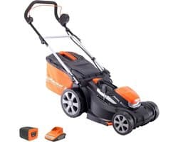 Draadloze Grasmaaier – Accumaaier – Elektrische Grasmaaier – Gazonmaaier – Accugrasmaaier – Borstelloze Motor – 40V Lithium-Ion Accu Met Snellader – Maaibreedte 37 cm