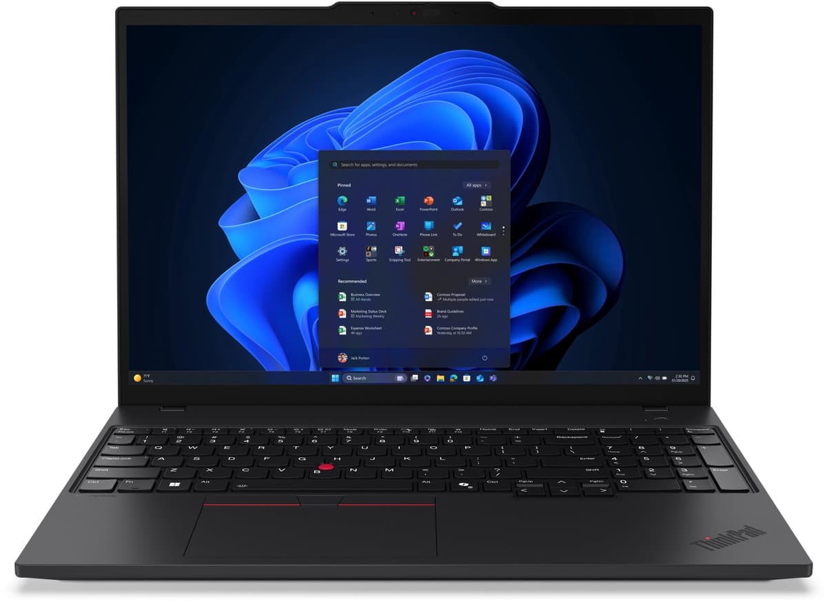 Lenovo ThinkPad T16 Gen 4 (Intel) Copilot+ PC Intel Core Ultra 7 258V Laptop 40,6 cm (16") WUXGA 32 GB LPDDR5x-SDRAM 512 GB SSD Wi-Fi 7 (802.11be) Windows 11 Pro Engels Zwart — afbeelding 1
