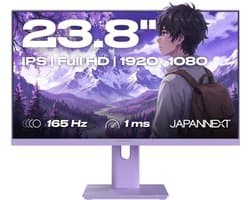 JAPANNEXT Gaming Monitor 23.8" IPS Full HD (1920x1080) 165Hz 1ms Pastel Paars | JN-I238F165-HSP-PP