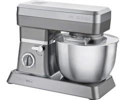 Clatronic KM 3630 Food Processors, 8 Speeds (0/1/2/3/4/5/6 + Pulse) - 6.3 Litre Stainless Steel Bowl, 1200 Watt, Titanium