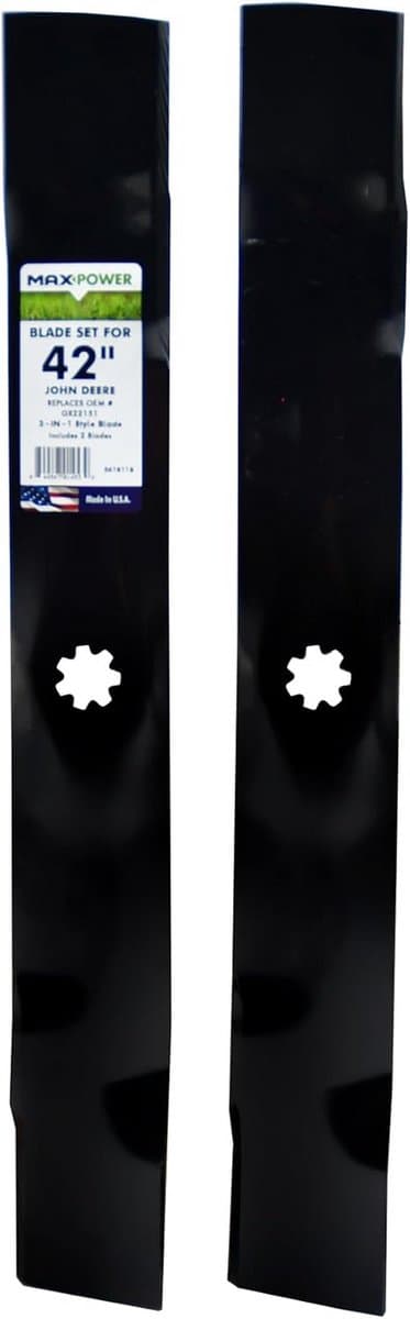 Set van 2 Grasmaaier Messen voor 42 Inch Gazonmaaiers Universele Sterbevestiging — afbeelding 1