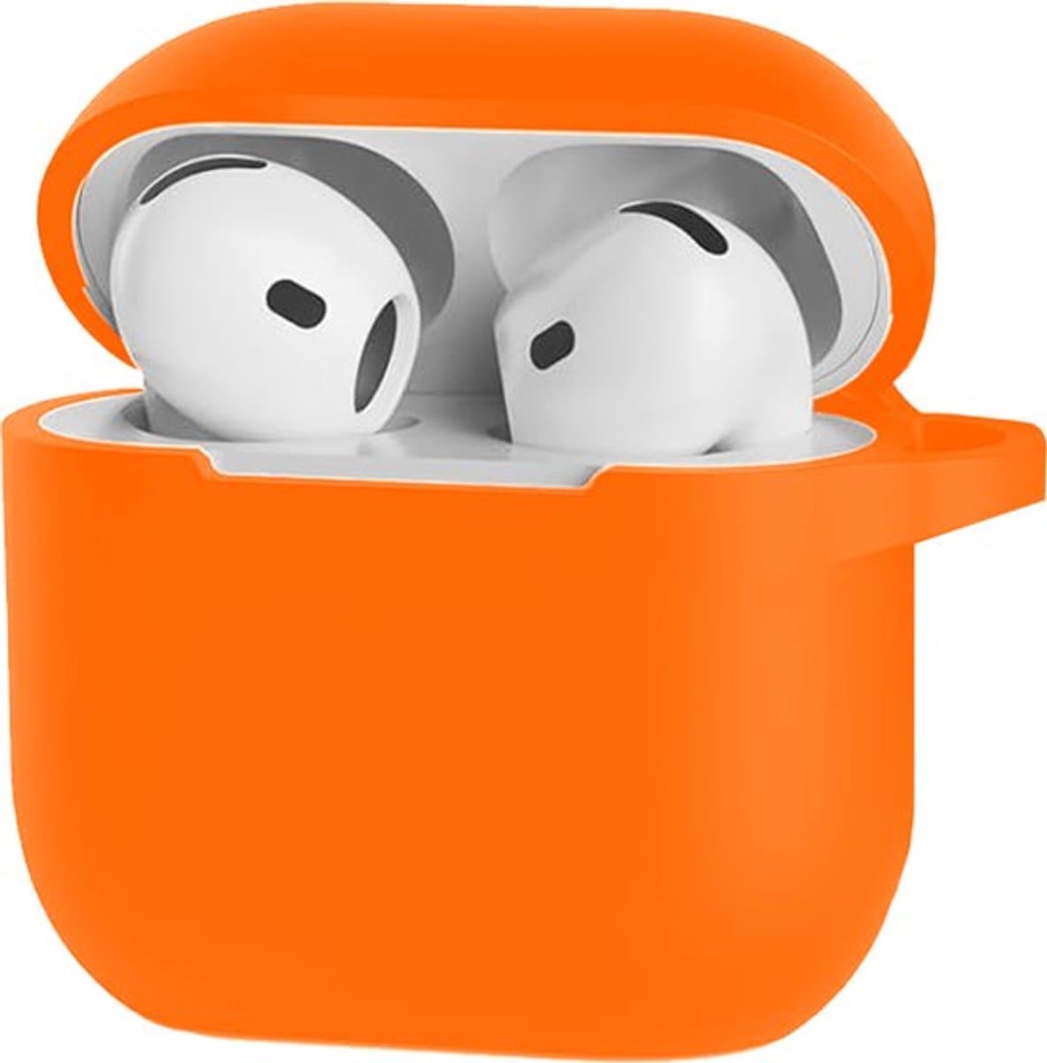 Go Go Gadget - Siliconen hoesje - Geschikt voor Apple AirPods 4 - Oranje — afbeelding 1