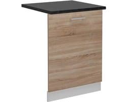 Vaatwasserfrontpaneel - Deurpaneel Vaatwasser - Keuken Integratie - Volledig Geïntegreerd - 60 cm breed - Sonoma