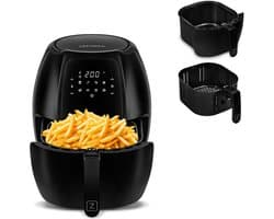 Zeegma Knapper Grand Airfryer – 1800W, 7.7L Capacity, 9 Programs, Fast Heating, Fat Free Cooking, Dishwasher Safe (Black)