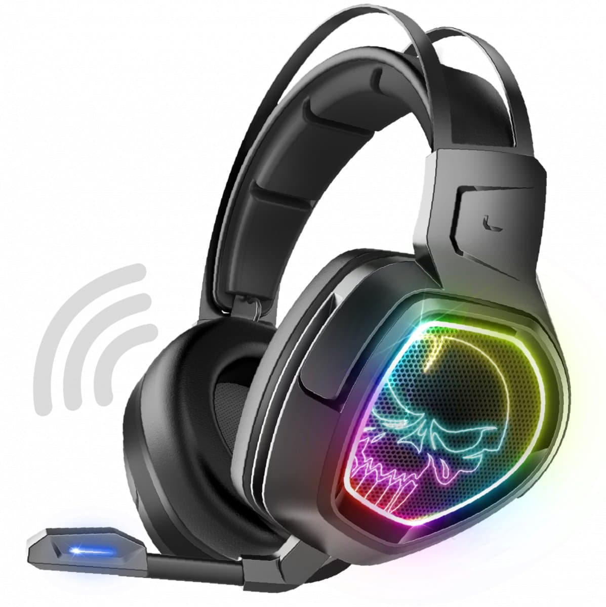 Spirit of Gamer Gaming Headset – Geschikt voor PS4 / PS5 / Nintendo Switch / Pc – Gaming Microfoon – RGB Verlichting – Zwart — afbeelding 1