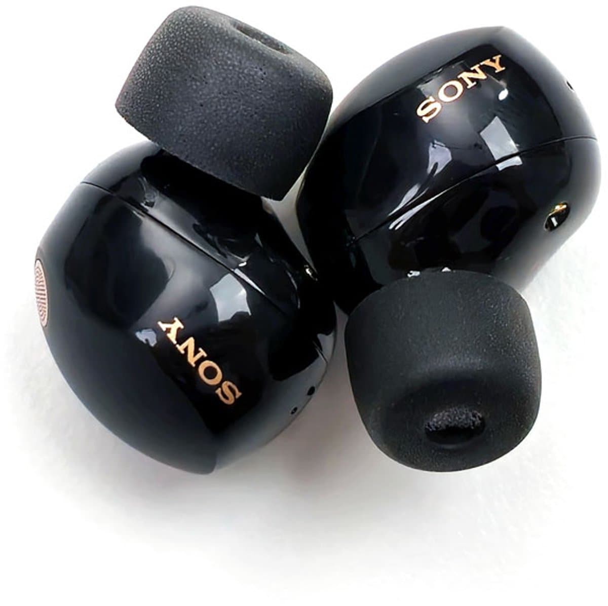Foam eartips geschikt voor Sony WF-1000XM5 - 6× Medium - memory foam opzet oortjes - foamigo® — afbeelding 1
