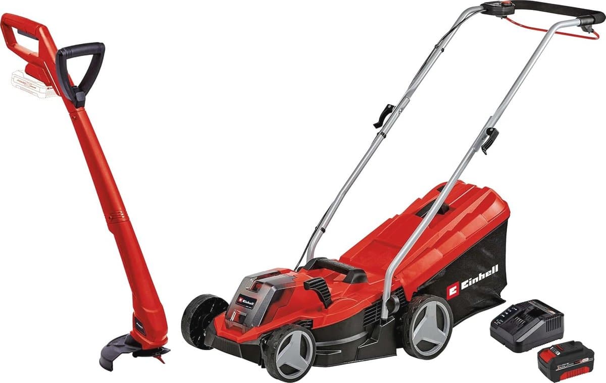 Accu-grasmaaier en Grastrimmer Set voor Tuin - Efficiënt en Draadloos Maaien — afbeelding 1