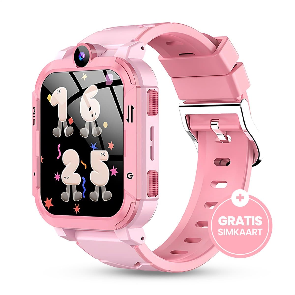 Trakidz Smartwatch kinderen - Jongen & meisje - Kinderhorloge - Gps - Horloge kids - Roze — afbeelding 1