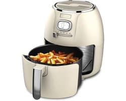 Retro Airfryer - 4 L met digitale timer - Wit