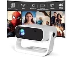 Beamer Android 11 Smart - 650 ANSI Lumen - 1920 x 1080 Resolutie - LED - Draagbaar - Voor Gaming En Thuisbioscoop