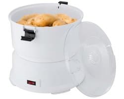 Aardappelschilmachine - Automatische schiller - Groenten bereiden - Snel en efficiënt - 08 kg capaciteit - Wit