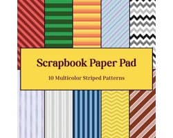 Multicolor Striped Designs Scrapbook Paper Pad: 20 Double-sided Sheets 8.5" x 8.5": Patterns For Scrapbooking & Crafting