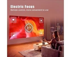 Byintek - X20 - Beamer - Projector Beamer - Mini Meamer - Full HD 1080P 4k - 65W - 1280x720dpi - Automatische focus - met WiFi - 250 ANSI Lumens - Android 11.0 - Zwart