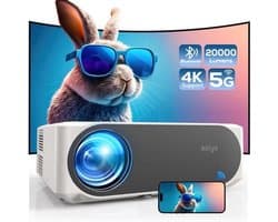 Beamer Full HD 1080p WiFi 6 Bluetooth - 20000 Lumen 1920 x 1080 Resolutie - LCD LED - Outdoor En Thuisbioscoop
