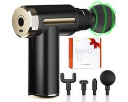 Mini massage gun - Spiermassager - Spierherstel bevorderen - Drukgevoelig activeren - 11 x 4 x 9 cm - Zwart