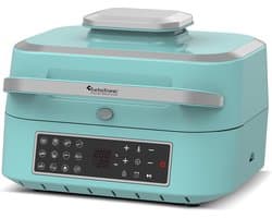 TurboTronic AG700 2-in-1 Airfryer en Grill - Turquoise/Zilver
