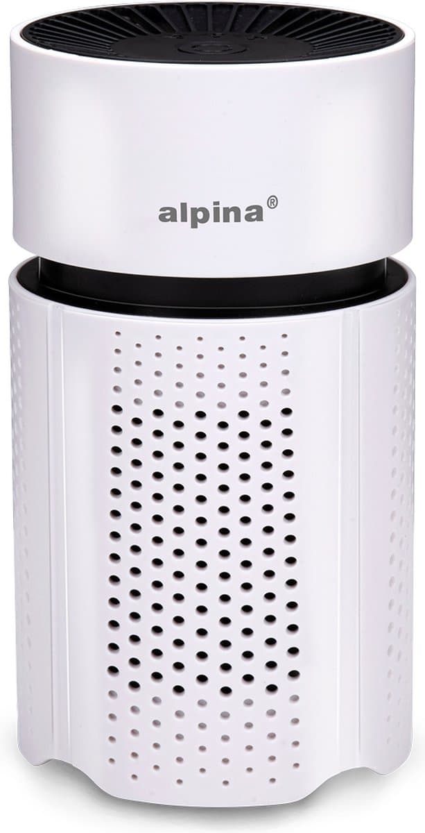 alpina Mini Luchtreiniger met HEPA Filter H13 - Air Purifier met Ionisator voor Ruimtes 6m2 - Lucht Reiniger met USB voor Binnen en Onderweg - Air Cleaner 1.5W - Wit — afbeelding 1