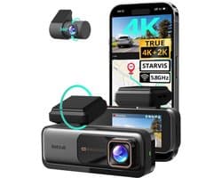 Solidchoice - 4K Dashcam met GPS en Wifi voor Auto