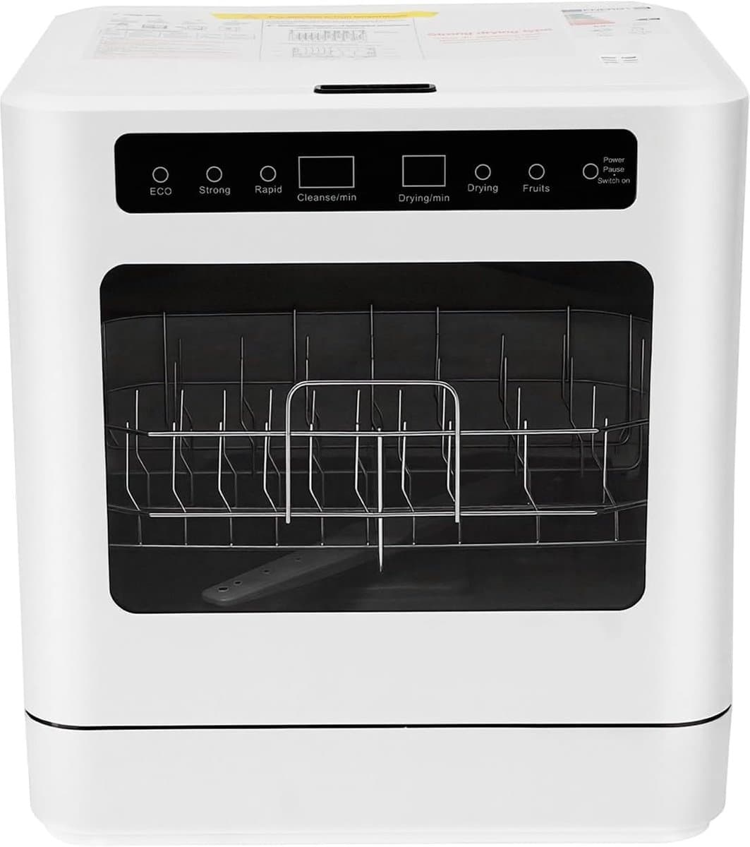 Tafelvaatwasser - Compacte vaatwasser - Keuken schoonmaken - UV en hete lucht - 43x39cm - Wit — afbeelding 1