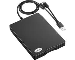 Externe disk drive - Floppy reader - Oude bestanden lezen - Plug and Play - 35 inch - Zwart