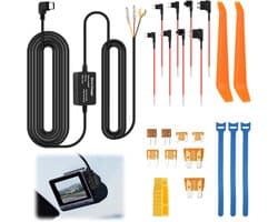 Dashcam Hardwire Kit USB-C 3,2 m, dashcam bedradingsset voor auto, 12 V/24 V, step-down-kabel met laagspanningsbeveiliging voor continue voeding, parkeerbewaking en routopname
