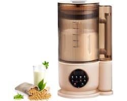 SnelShoppen - Automatische Notenmelk Machine 1500 ml, Geluidsarme Sojamelk Maker met 12 Bladen, Smoothie en Sapmachine, Voor Keuken, Met Schoonmaak- e