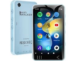 SnelShoppen - MP3 Speler Bluetooth en WiFi Android 13, 144GB, 3GB RAM, 4 Inch HD Touchscreen, Muziekspeler met Luidspreker, Camera en Ouderlijk Toezic