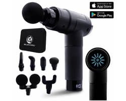 Bellies Family – Massage gun PRO – Samengesteld door MSc. Fysio – Incl. App – 12 Snelheidsstanden – Diepe Spierstimulatie (12mm) – Met Druksensor & LCD Touchscreen – Stil & Krachtig