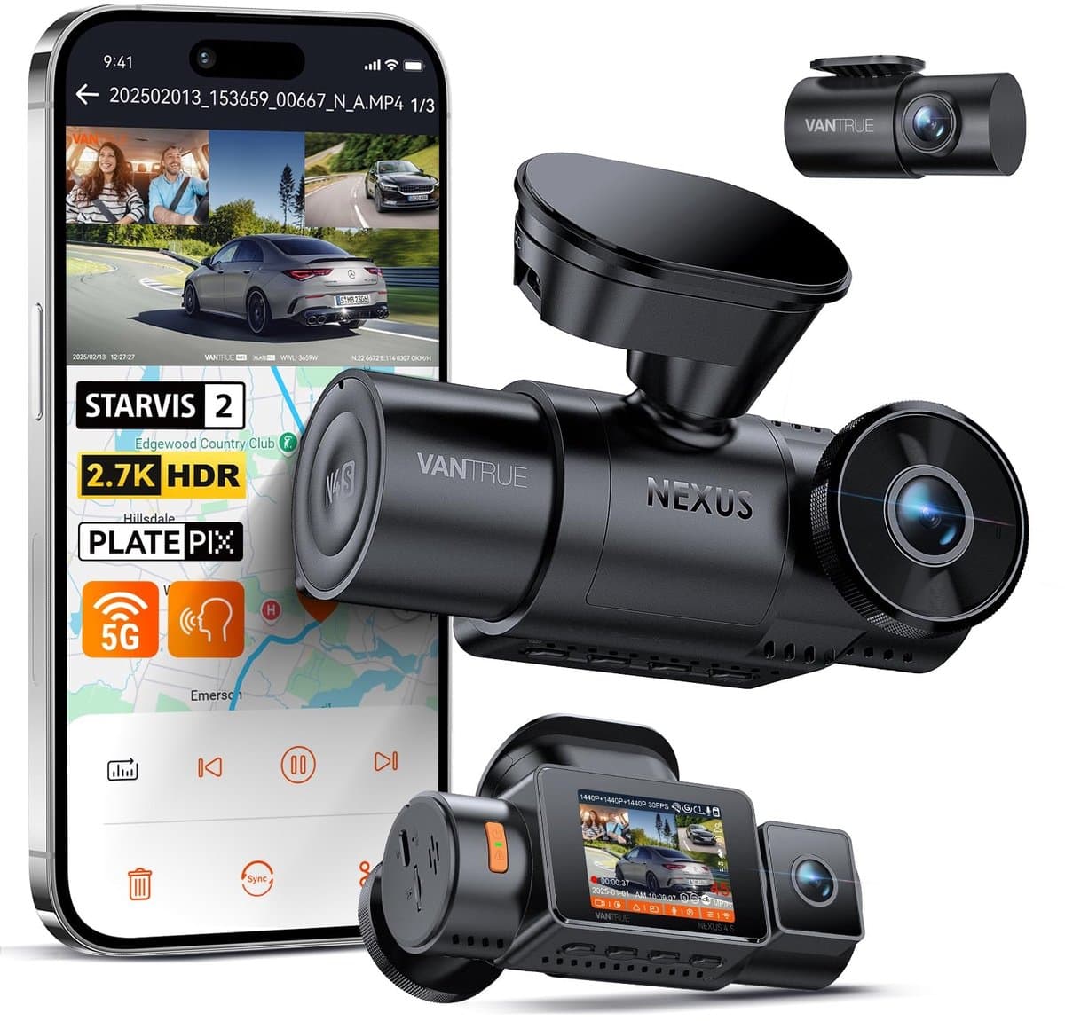 SolidKeus - Dashcam met Drievoudige Opname en Spraakbediening — afbeelding 1