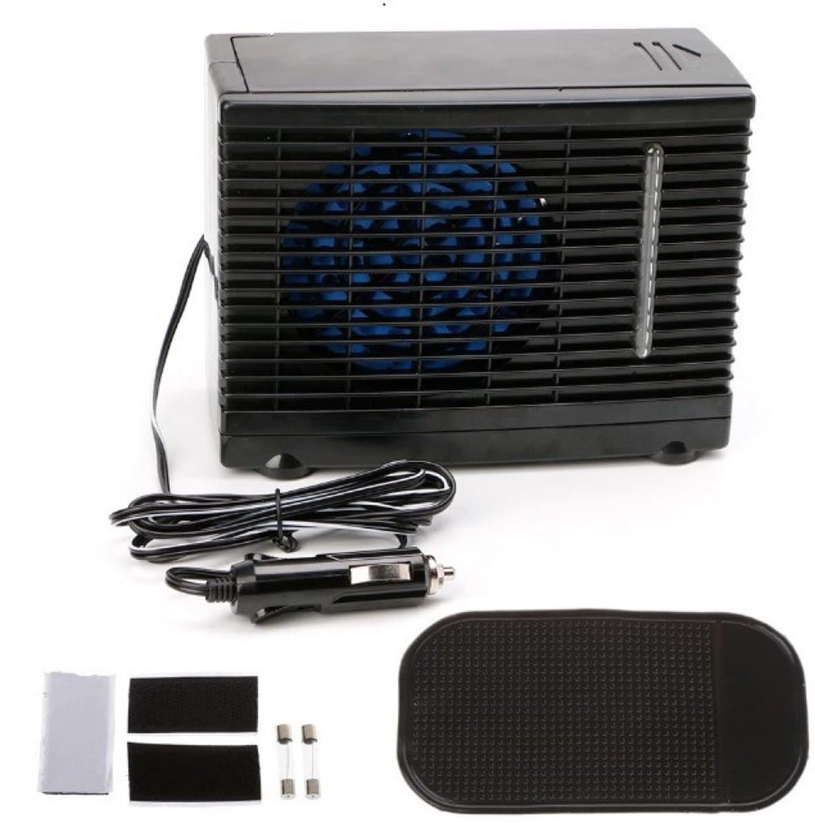 Draagbare autokoeler/-airco met instelbare snelheid – 12V mini-koelventilator (verdampingskoeling) voor thuis, kantoor of auto — afbeelding 1