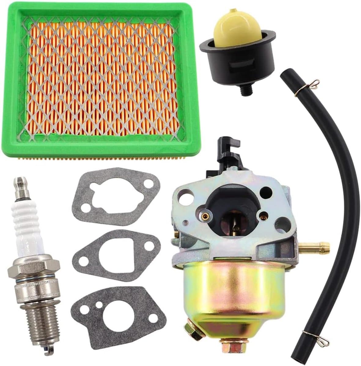 Thijox - Carburateur met Afdichting en Bougie Luchtfilter voor Grasmaaier Fuxtec FX-RM 1850 1855 1860 2050 2055 2055ES 2060 2060PRO - Onderdeel, Tuin, — afbeelding 1