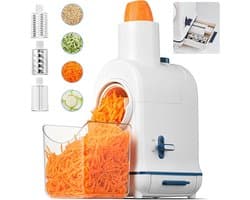 Elektrische Groentesnijder - Keukenmachine Hakker - Snel Ingrediënten Snijden - Stille Motor Upgrade - 800ml Opbergdoos - Wit