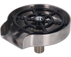 Glazen Spoelmachine - Bekerwasser Kraan - Snel Glazen Reinigen - Hogedruk Vijfgatsmondstuk - 80cm Slanglengte - Zilver