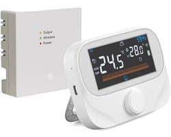 Slimme Thermostaat - Boiler Controller - Verwarming Regelen - App Bediening - 118 mm - Wit