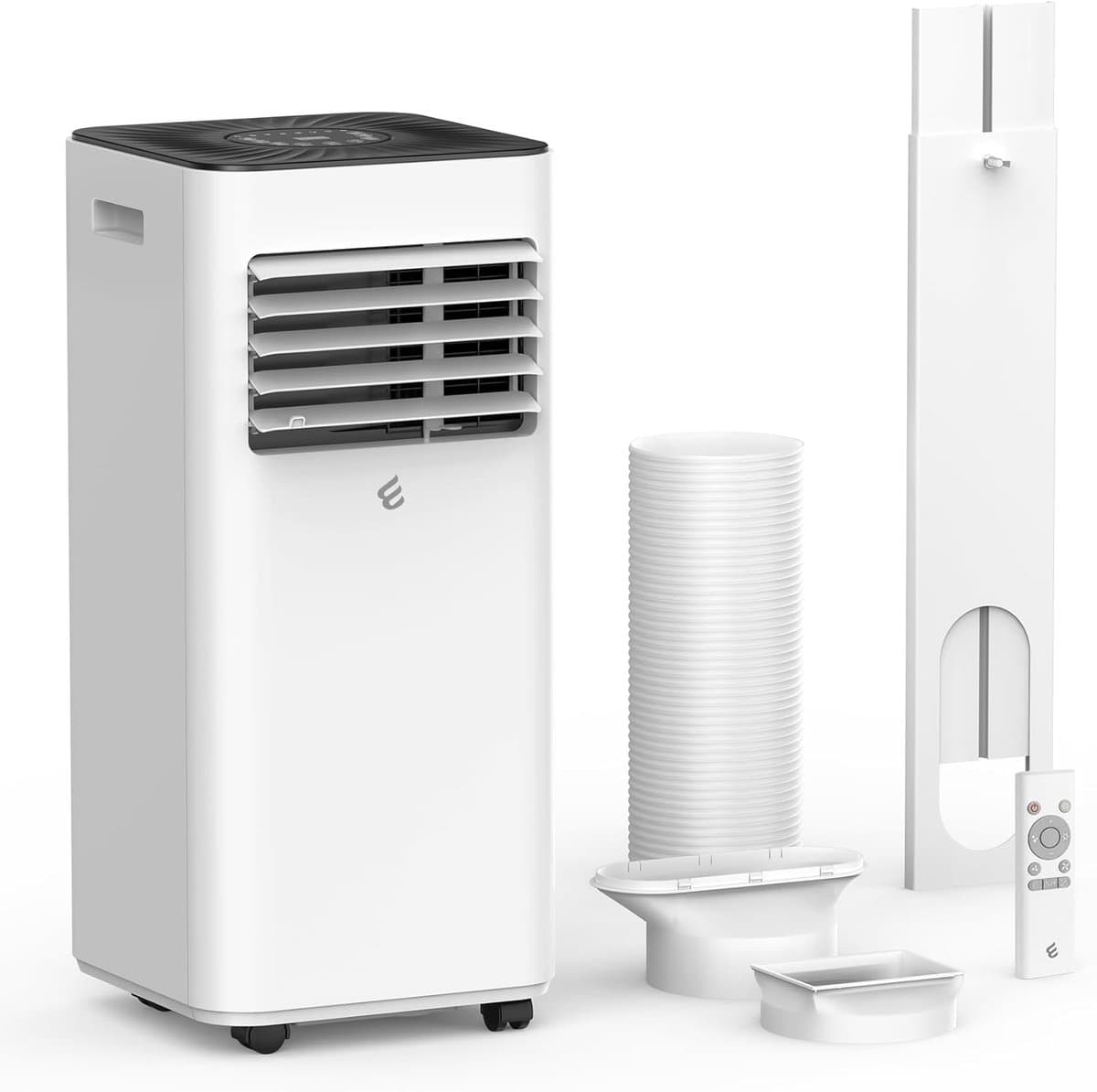 Mobiele Airco 10000 BTU – 3-in-1 Airconditioner – Ontvochtiger – Timer – Afstandsbediening – Wit — afbeelding 1