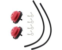 Primerpomp Set - 2 x Brandstofpompen - 2 x Brandstofleidingen - 4 x Klemmen - Compatibel met TECUMSEH AV520 - Duurzaam Plastic - Brandstofpomp