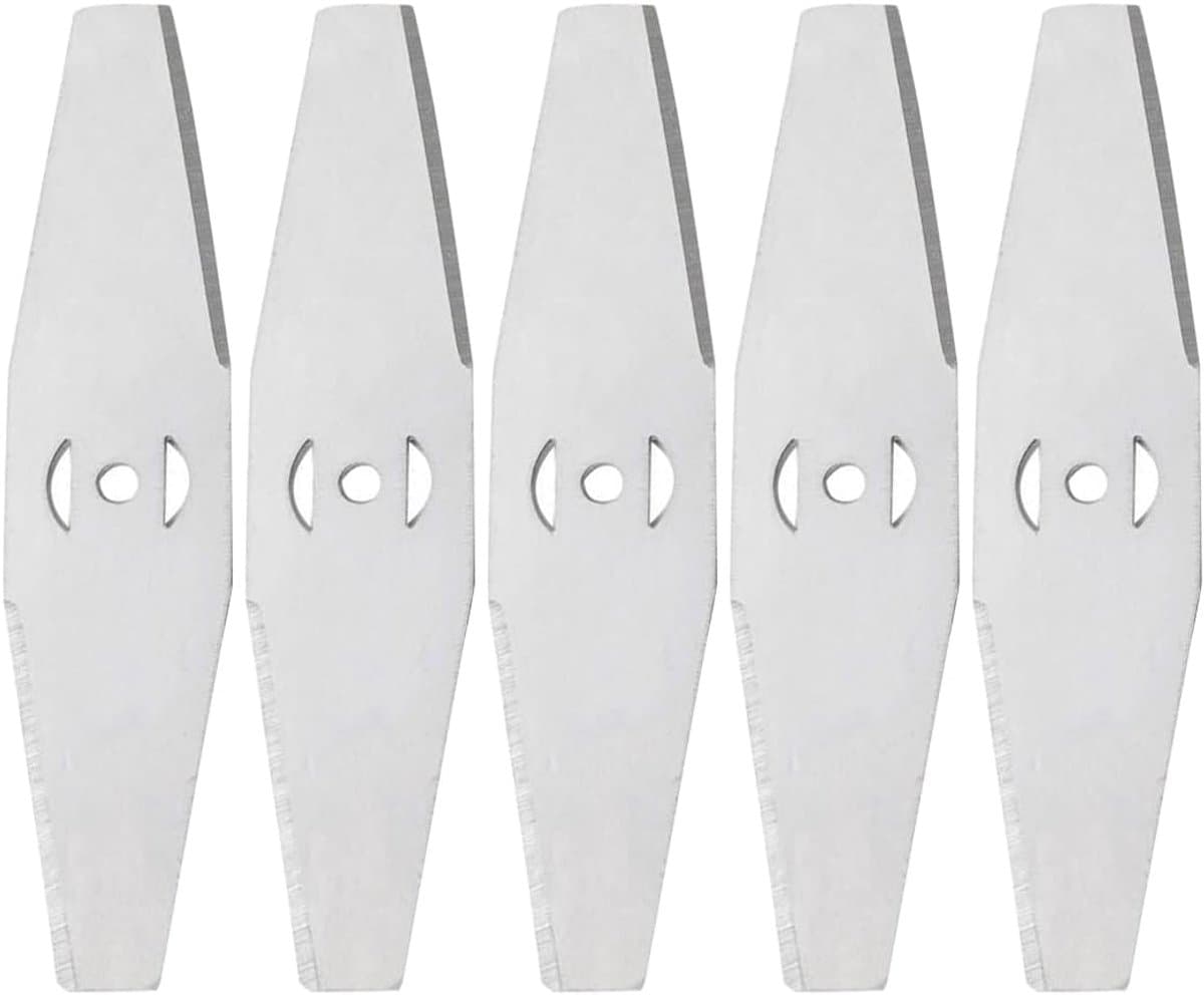 SnelShoppen - Pack van 5 Grasmaaier Blades, RVS Grasmaaier Messen, Elektrische Accu Bosmaaier Accessoires, Vervangende Messen voor Tuinaccessoires — afbeelding 1