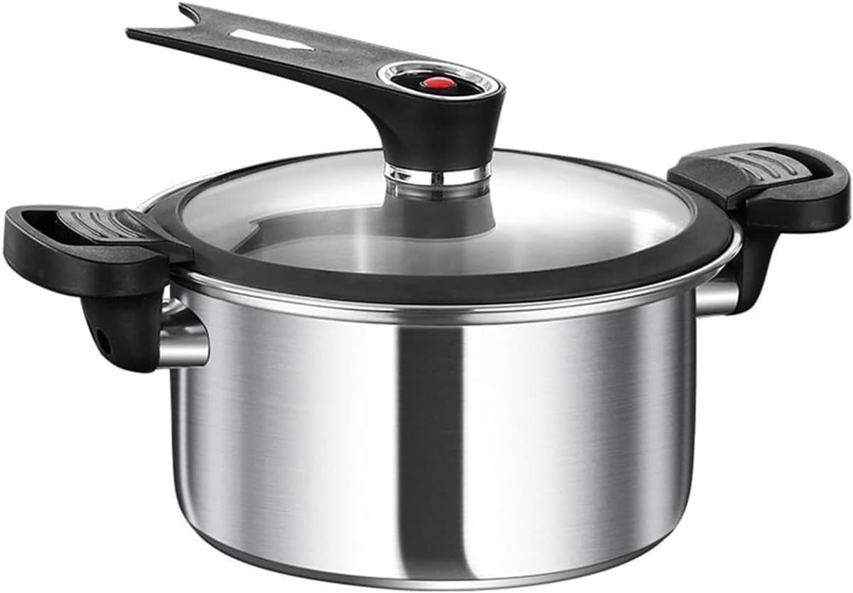 Druk Slow Cooker - Multicooker Pot - Gezond Koken - Antiaanbaklaag - 3.5 Liter - Zilverachtig Zwart — afbeelding 1