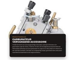 Carburateur Vervangend Accessoire - Hoogwaardig Metaal - Geschikt voor TS410/TS420 - Eenvoudig te Vervangen - Duurzaam - Lange Levensduur - Motorcarburateur