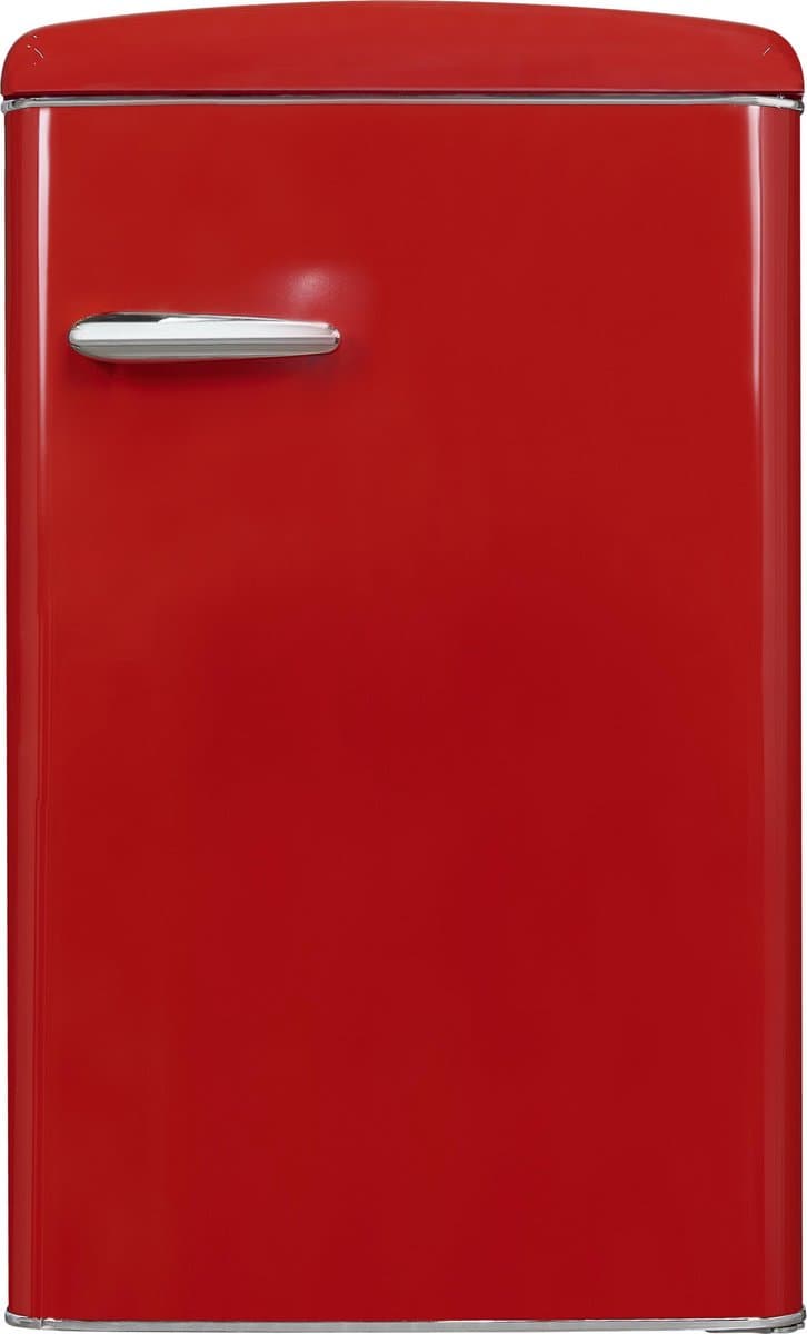 Exquisit RKS120-V-H-160FR - Tafelmodel Koelkast - Retro - LED Verlichting - 122 Liter - 41dB - Rood — afbeelding 1
