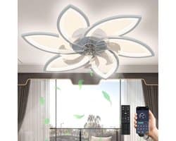 Plafondventilator met Verlichting - Met Afstandbediening - Stil in Gebruik - Stille Plafondventilator - Verlichting Woonkamer