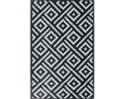 vidaXL - Buitenkleed - ARAKIL - 190x290 - cm - PP - wit - en - zwart