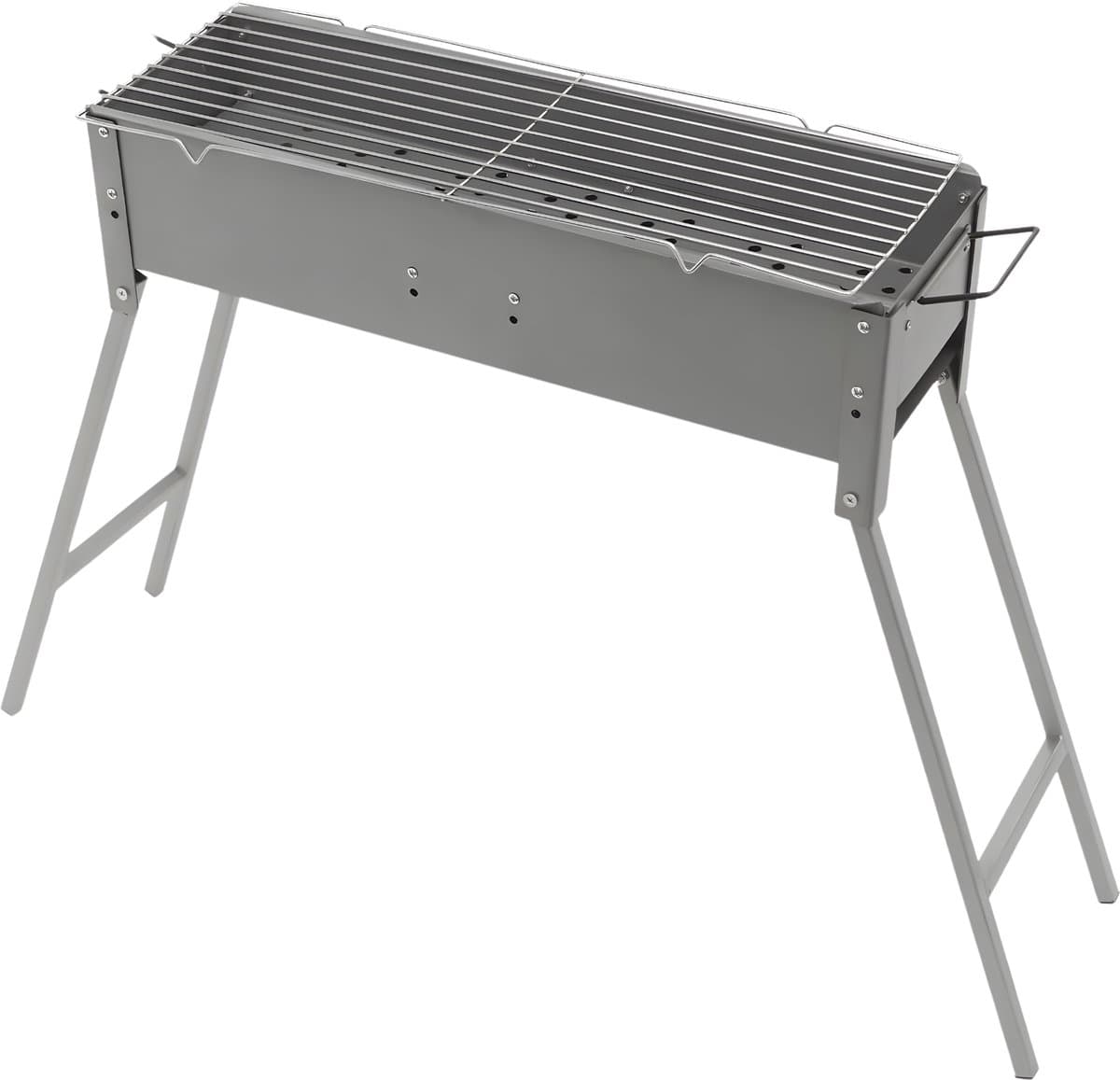 BBQ-grills - Voor camping en outdoor - Draagbare, opvouwbare houtskoolbarbecue - Grijs - 80*18*13cm — afbeelding 1