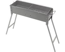 BBQ-grills - Voor camping en outdoor - Draagbare, opvouwbare houtskoolbarbecue - Grijs - 80*18*13cm