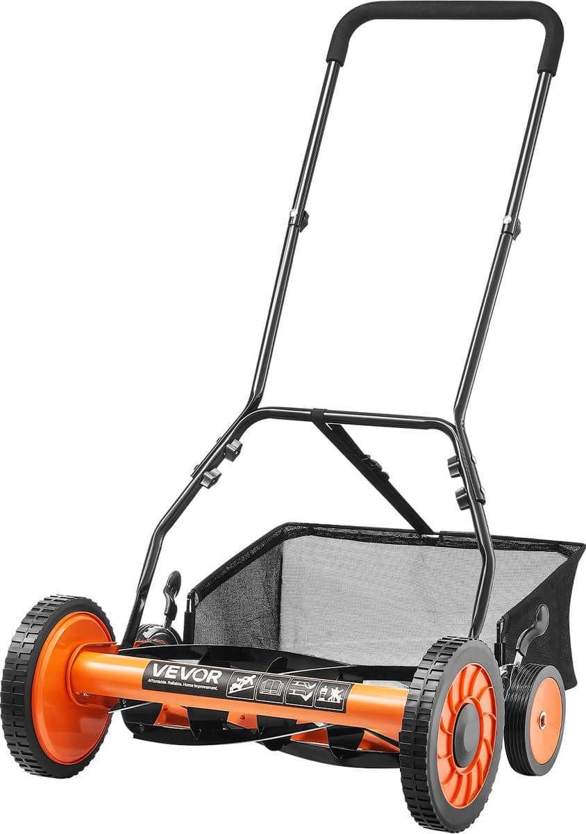 VEVOR Cilindermaaier Grasmaaier Handmaaier 450mm Snijbreedte 5 Messen 35-62mm — afbeelding 1