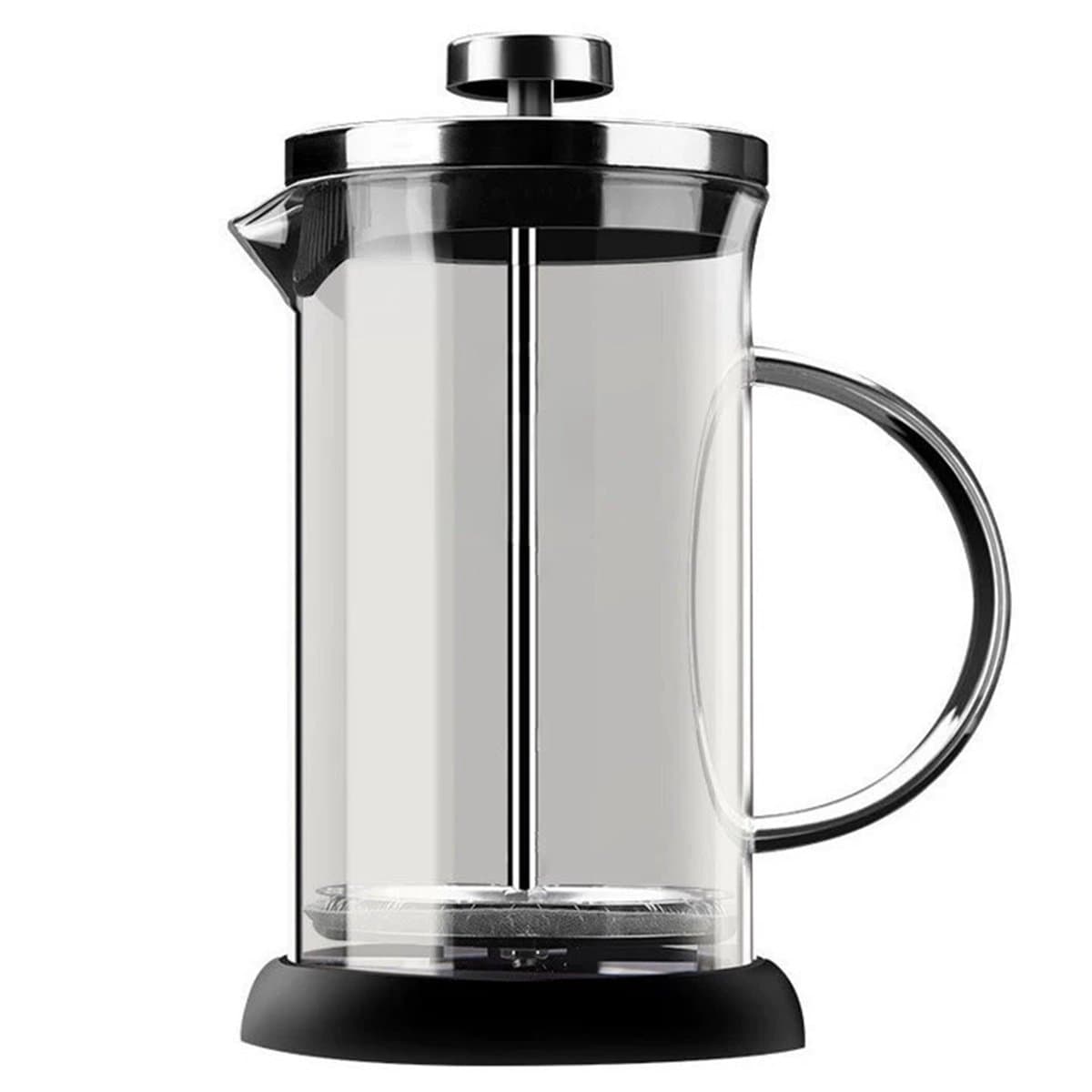 Ynkkvre -Pressfilter-Kaffeemaschine - 600Ml - Hittebestendig Glas En Roestvrij Staal Constructie Voor Koffie Of Thee - 1 - Thuis, Camping, Kantoor — afbeelding 1